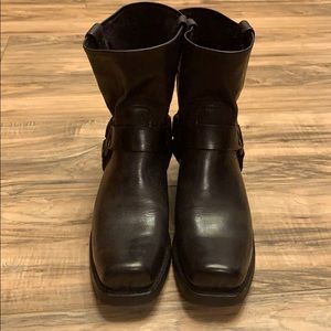 Frye Black Moto Boots size 10 Harness